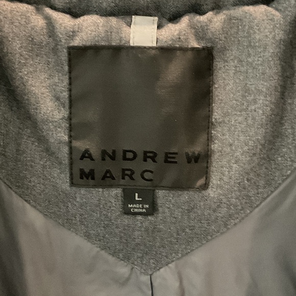 Andrew Marc Charcoal Puffer Coat - Picture 2 of 6
